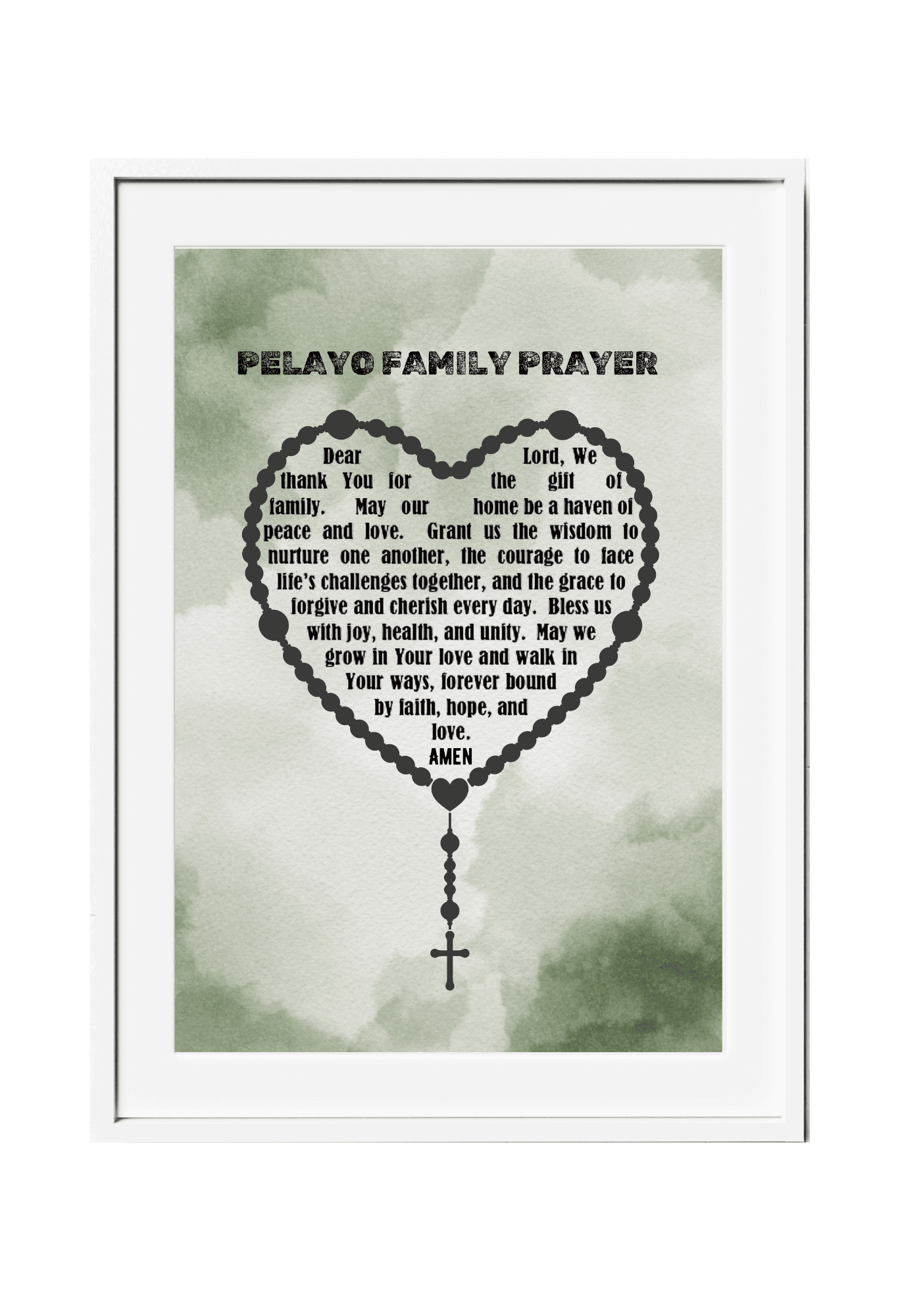 Personalized Family Prayer Wall Decor