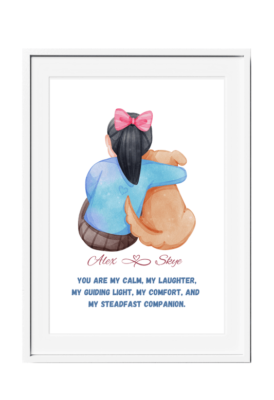 Personalized Furry Friend Hug Wall Art