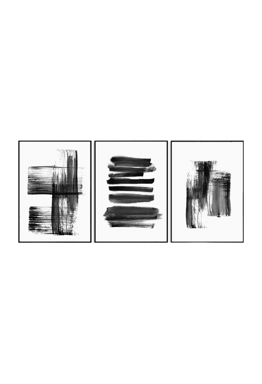 CP138 Black and White Abstract Design Canvas Prints Wall Decor