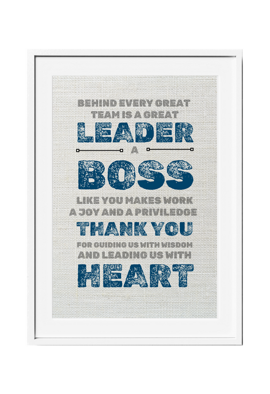 Personalized Thank You Boss Wall Art