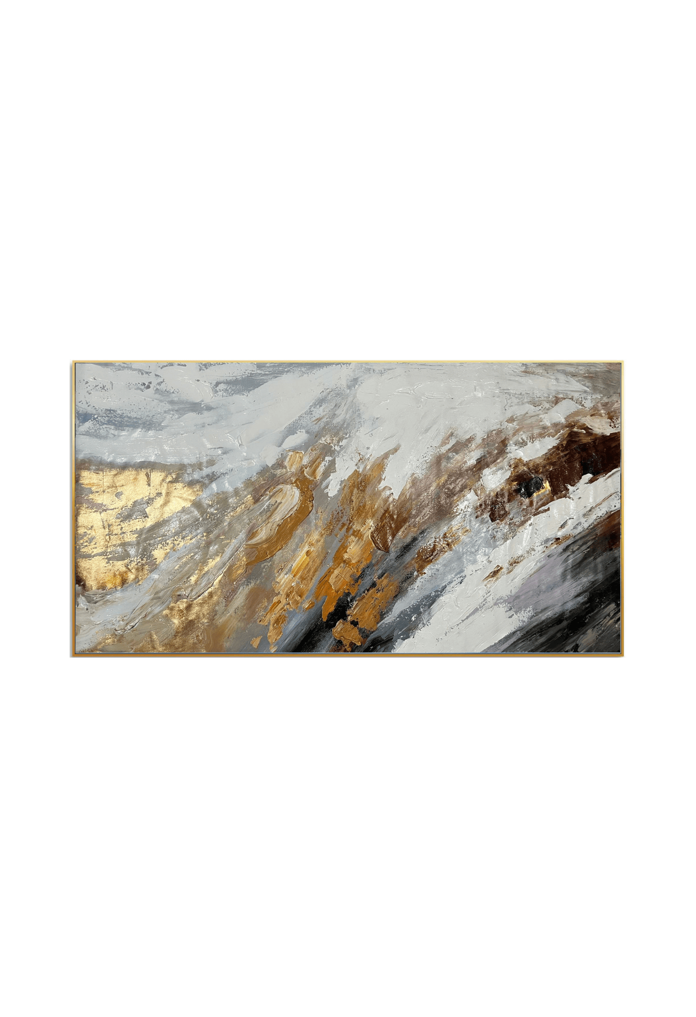 HP048 Abstract Neutral Hand-Painted Wall Decor