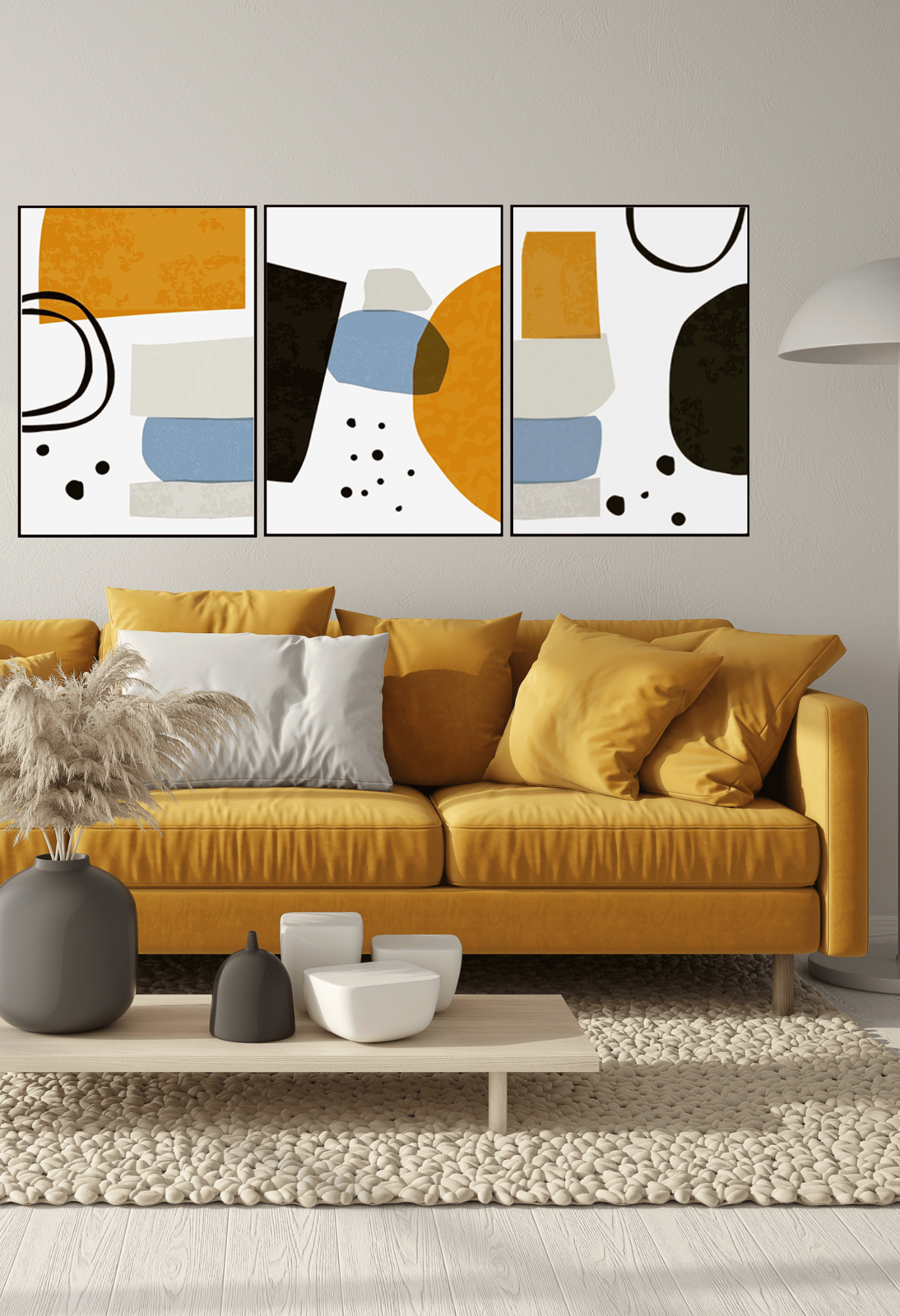 CP013 Nordic Abstract Pattern Canvas Prints Wall Decor
