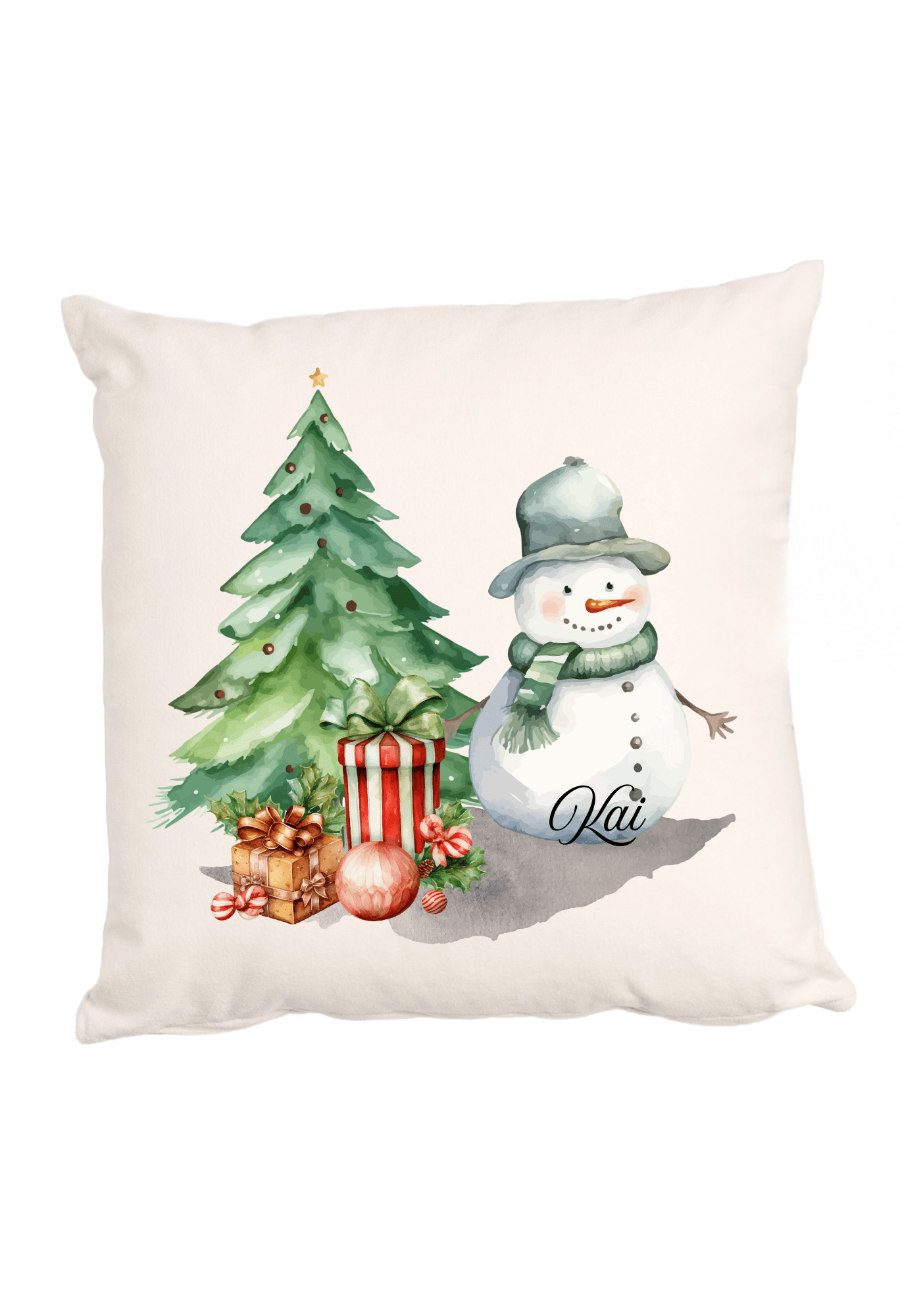 Personalized Christmas Cushion Covers for Each Family Member (Pillow Insert Not Included)