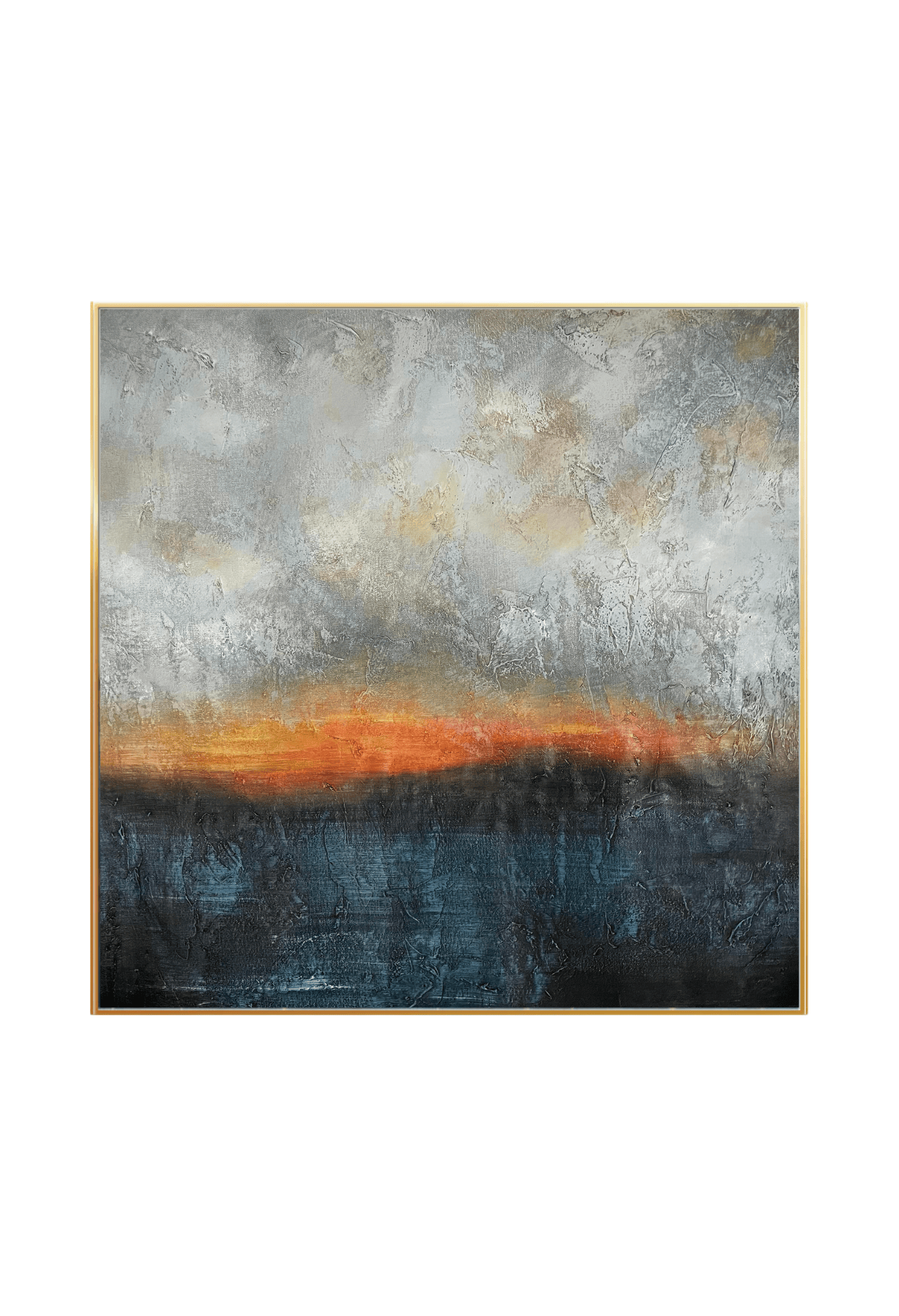 HP053 Sunset Abstract Acrylic Hand-Painted Wall Decor