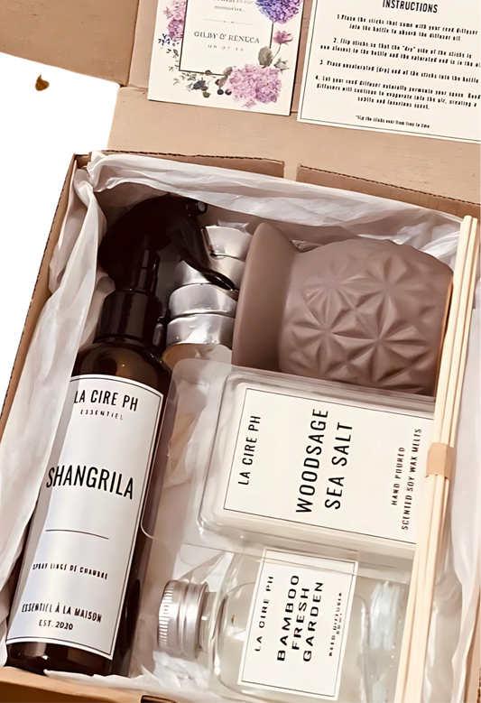 Bamboo Fresh Garden Reed Diffuser, Room Spray and Soy Wax Melts Set