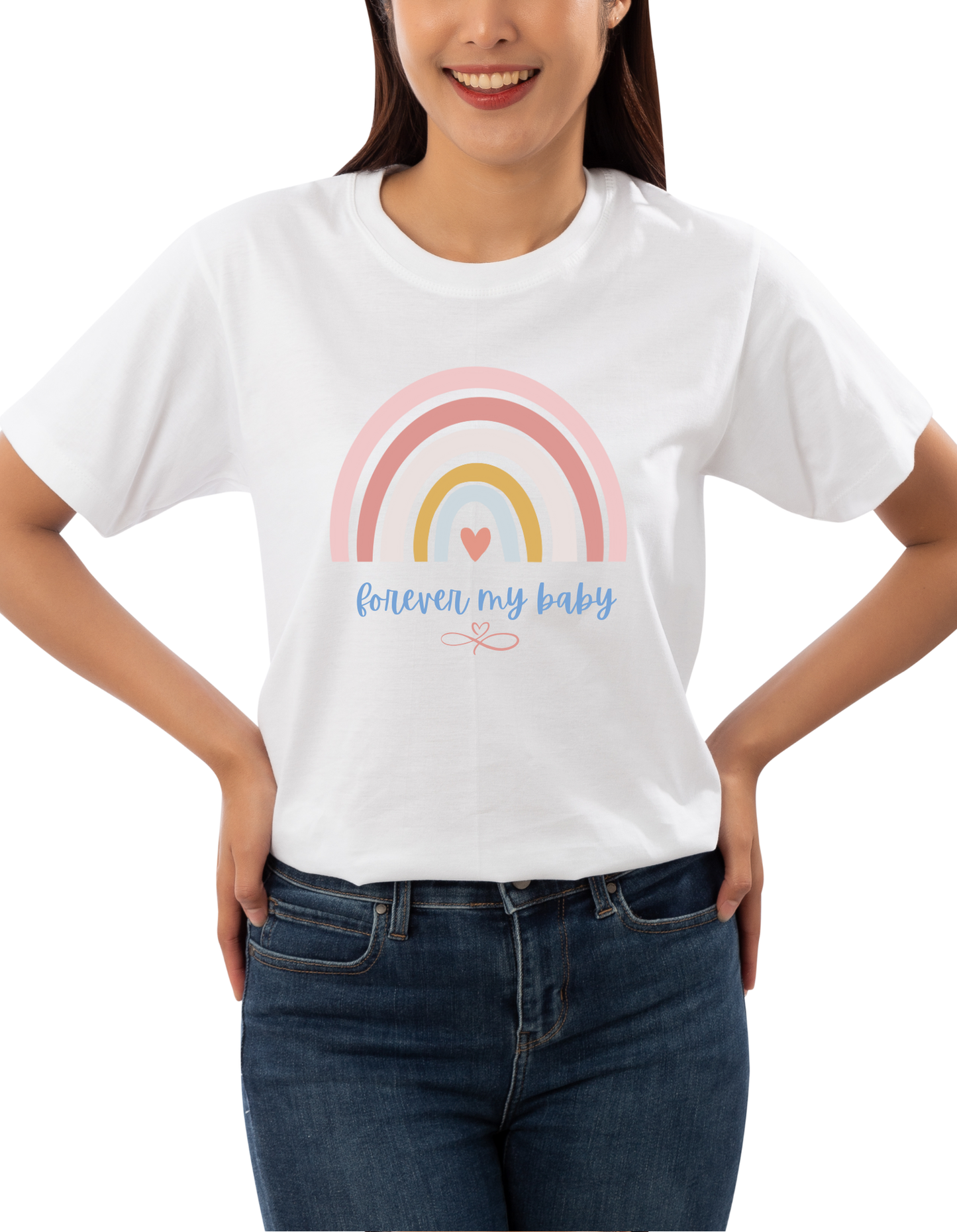 Mom and Daughter Rainbow Family T-Shirt Set