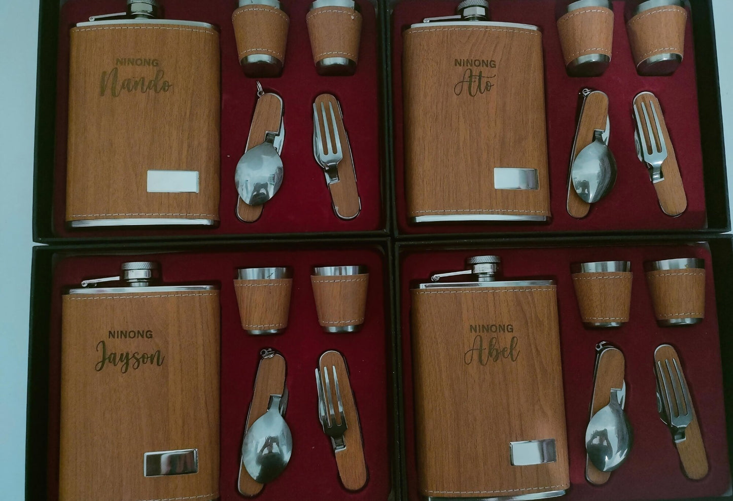Personalized Engraved Flask Set