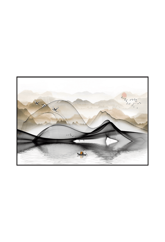 CP082 Brown and Black Landscape Canvas Print Wall Decor