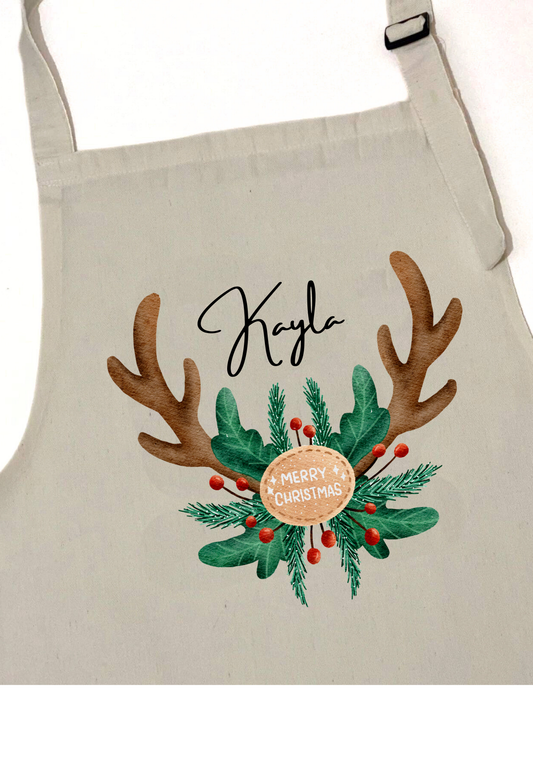 Personalized Christmas Aprons with Antler