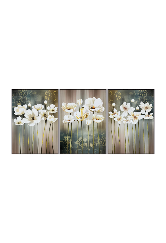 CP141 Neutral Floral Canvas Prints Wall Decor