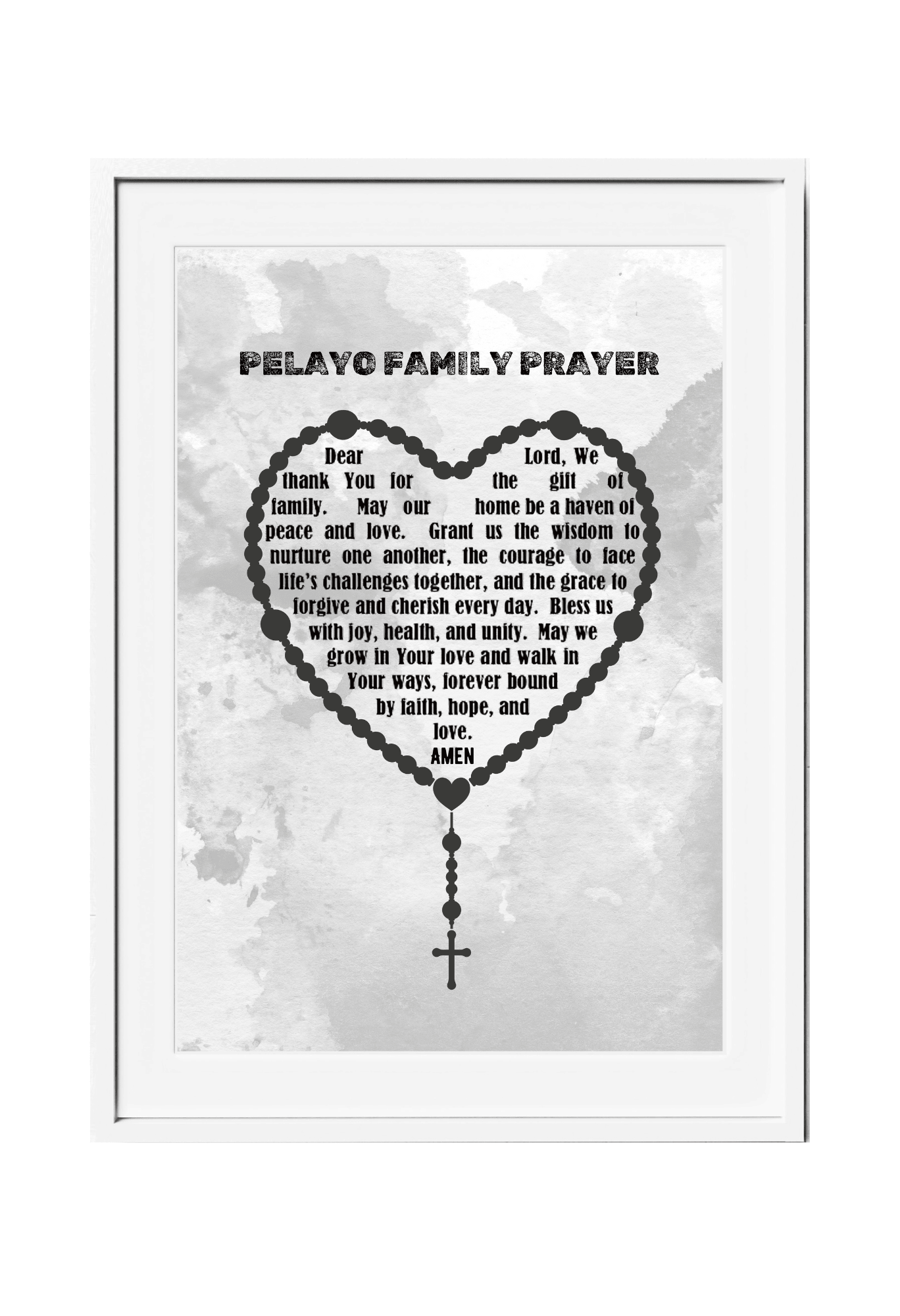 Personalized Family Prayer Wall Decor