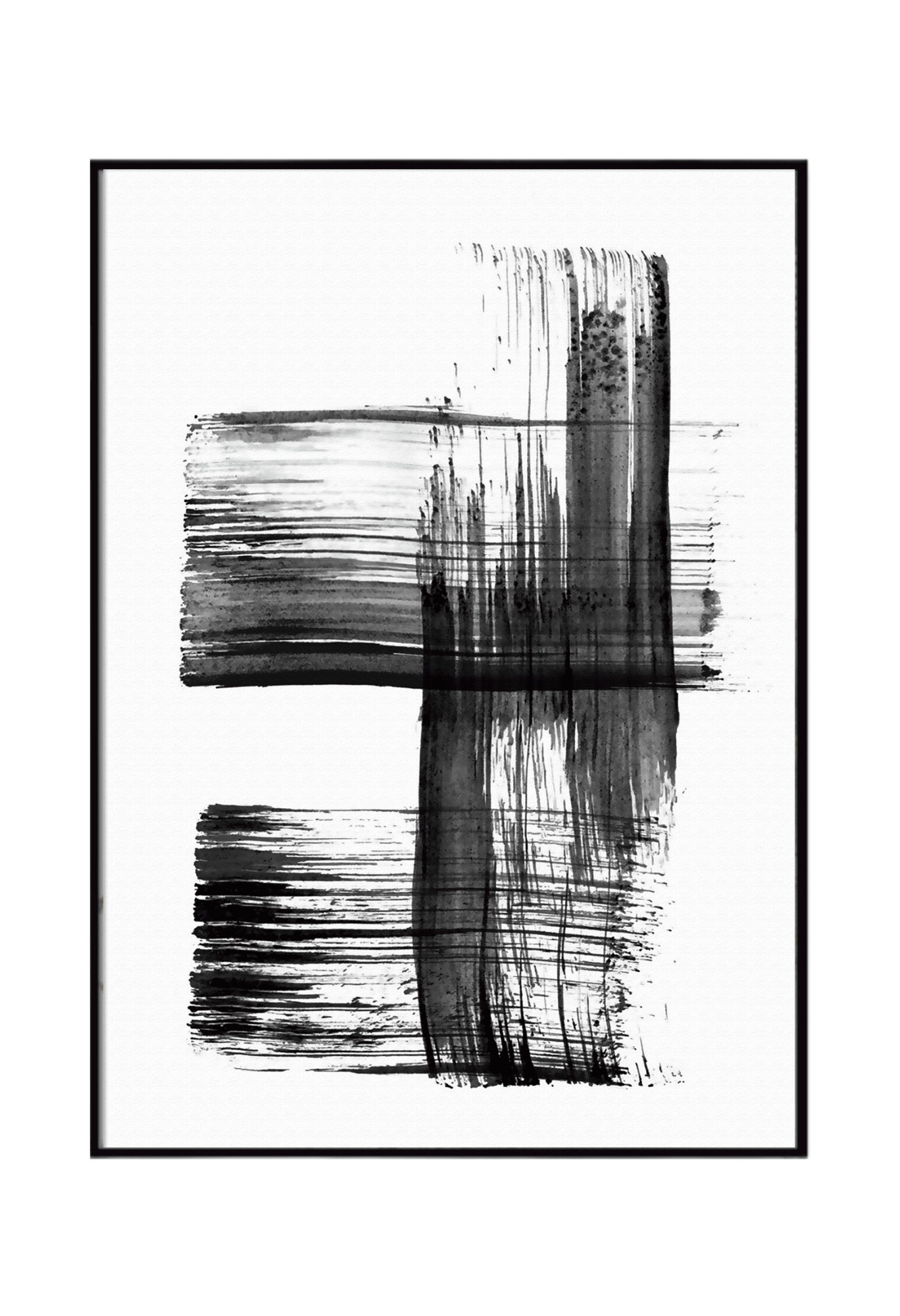 CP138 Black and White Abstract Design Canvas Prints Wall Decor