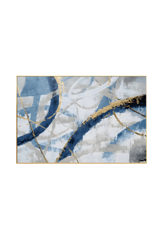 CP089 Blue Abstract Canvas Print Wall Decor