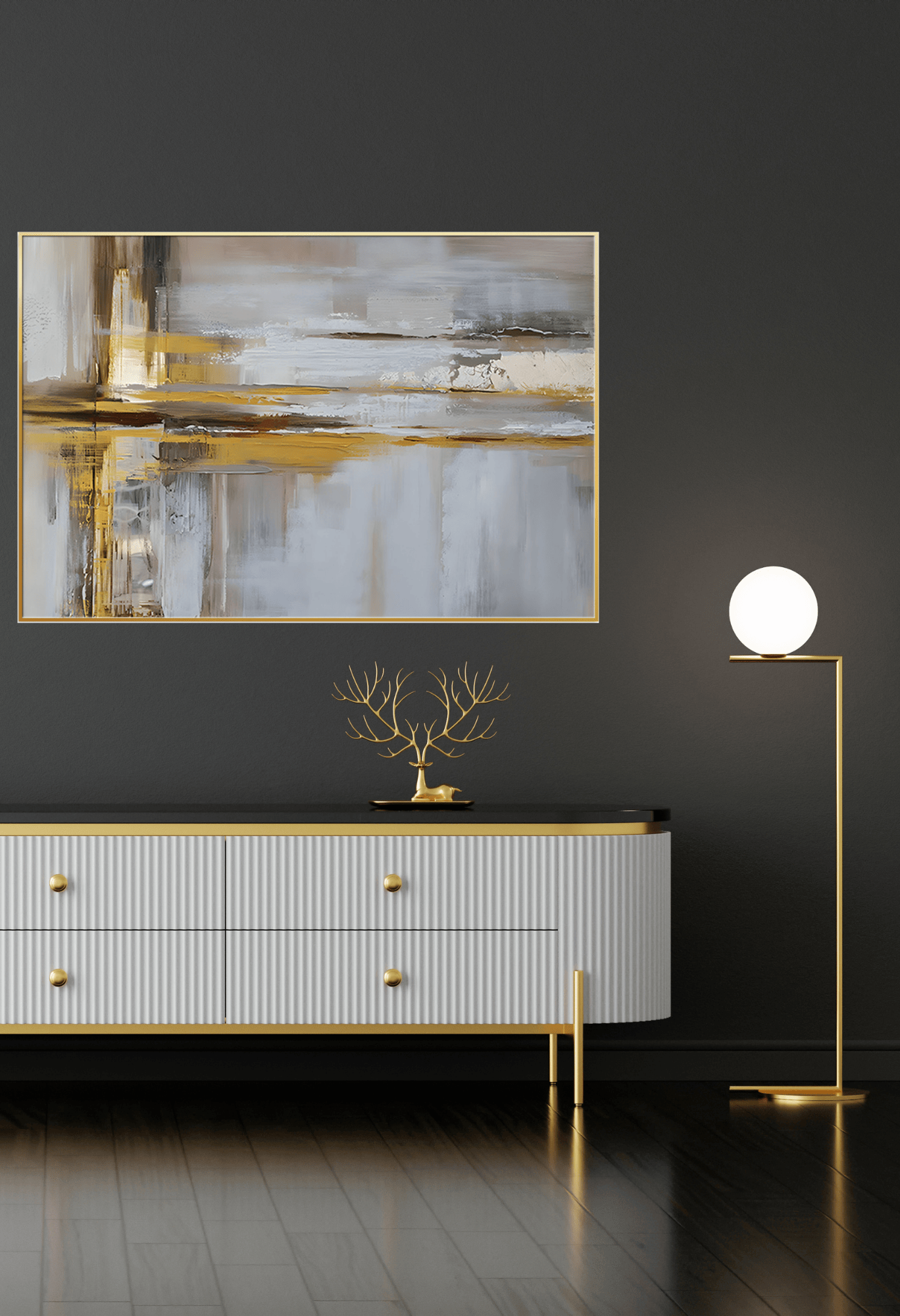 CP090 Neutral Abstract Canvas Print Wall Decor