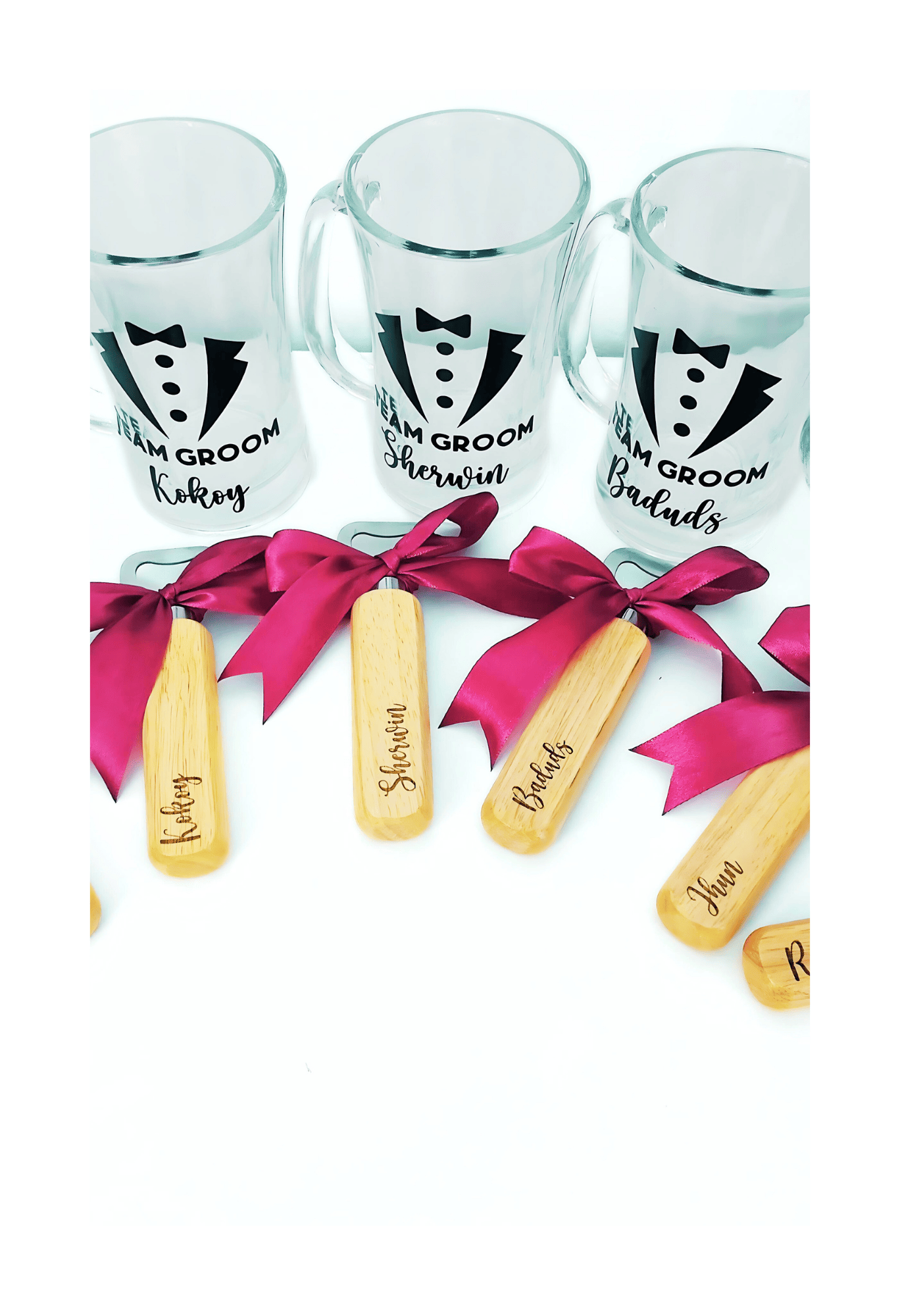 Personalized Beer Mug and Bottle Opener Set (390ml)