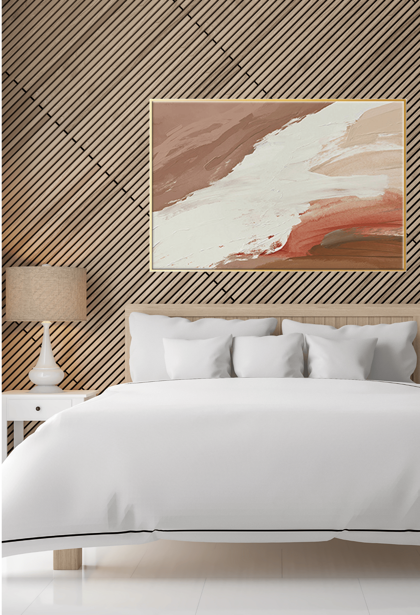 CP091 Neutral Abstract Canvas Print Wall Decor