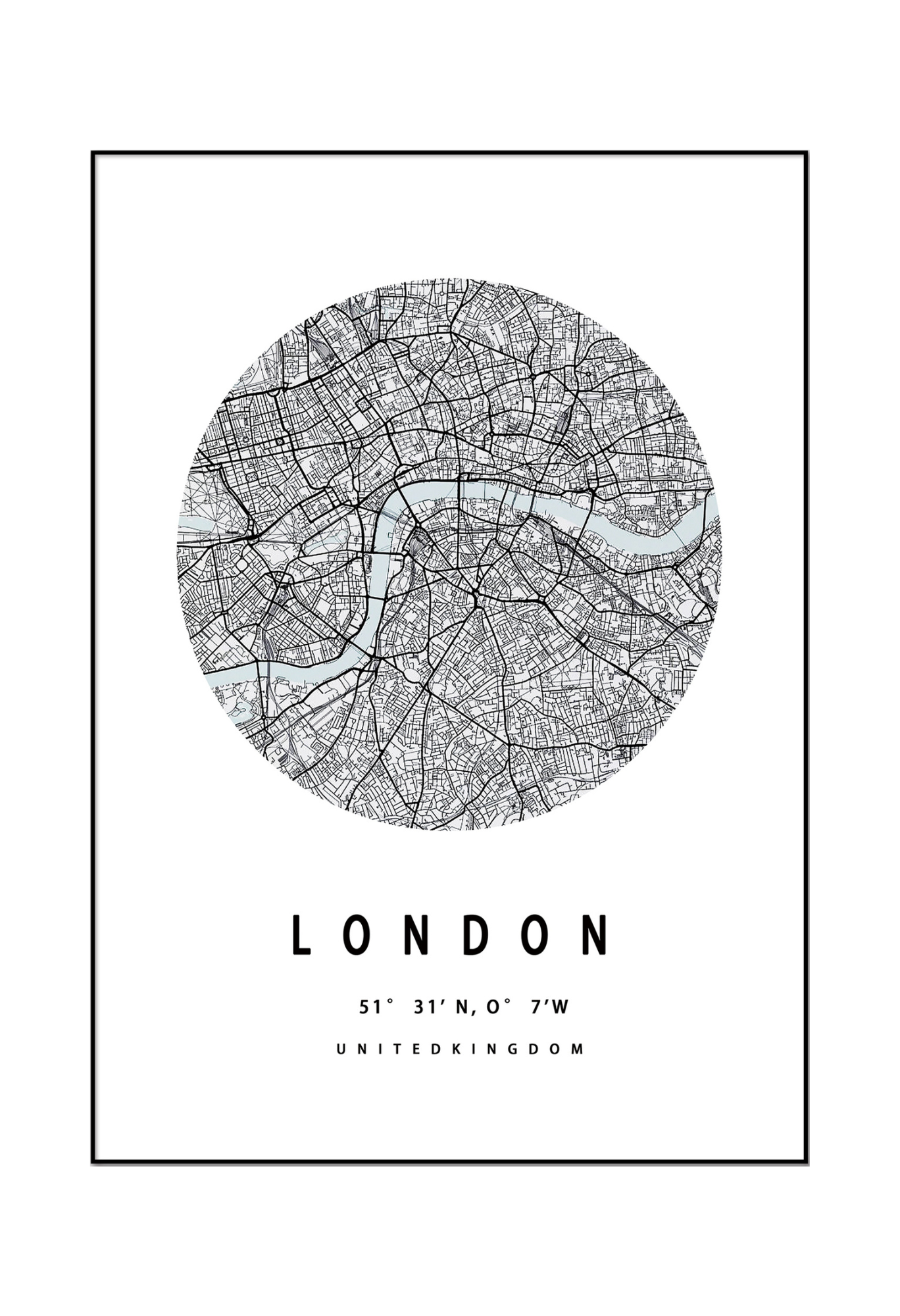 CP143 City Map Canvas Prints Wall Decor: New York, London, and Paris