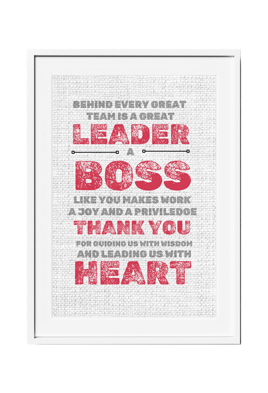 Personalized Thank You Boss Wall Art