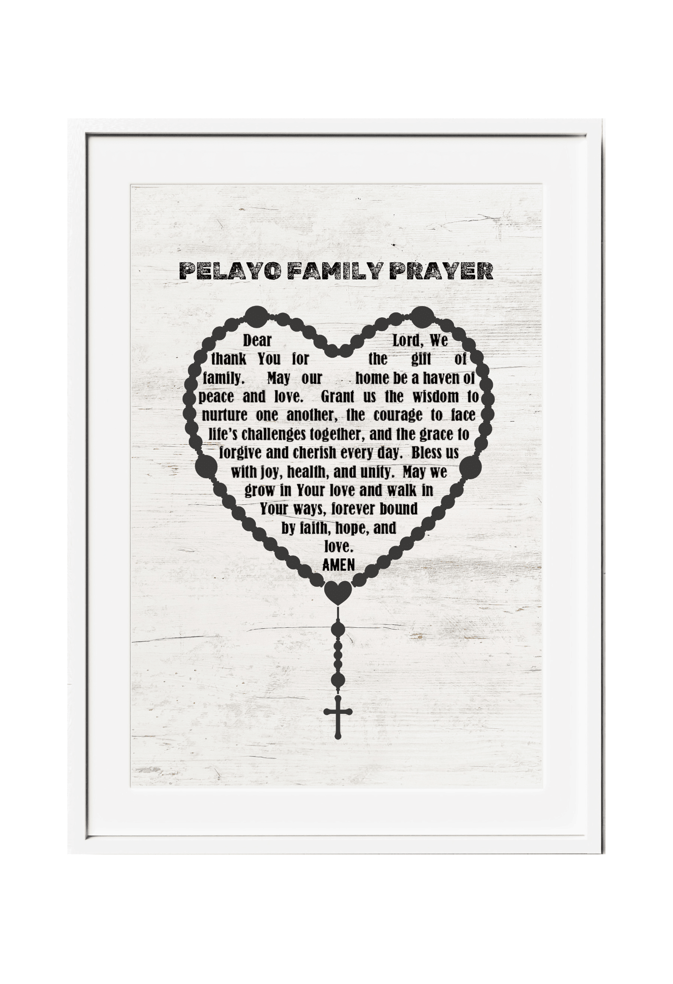 Personalized Family Prayer Wall Decor
