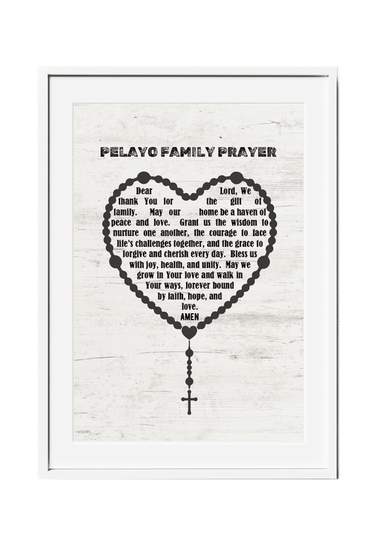 Personalized Family Prayer Wall Decor