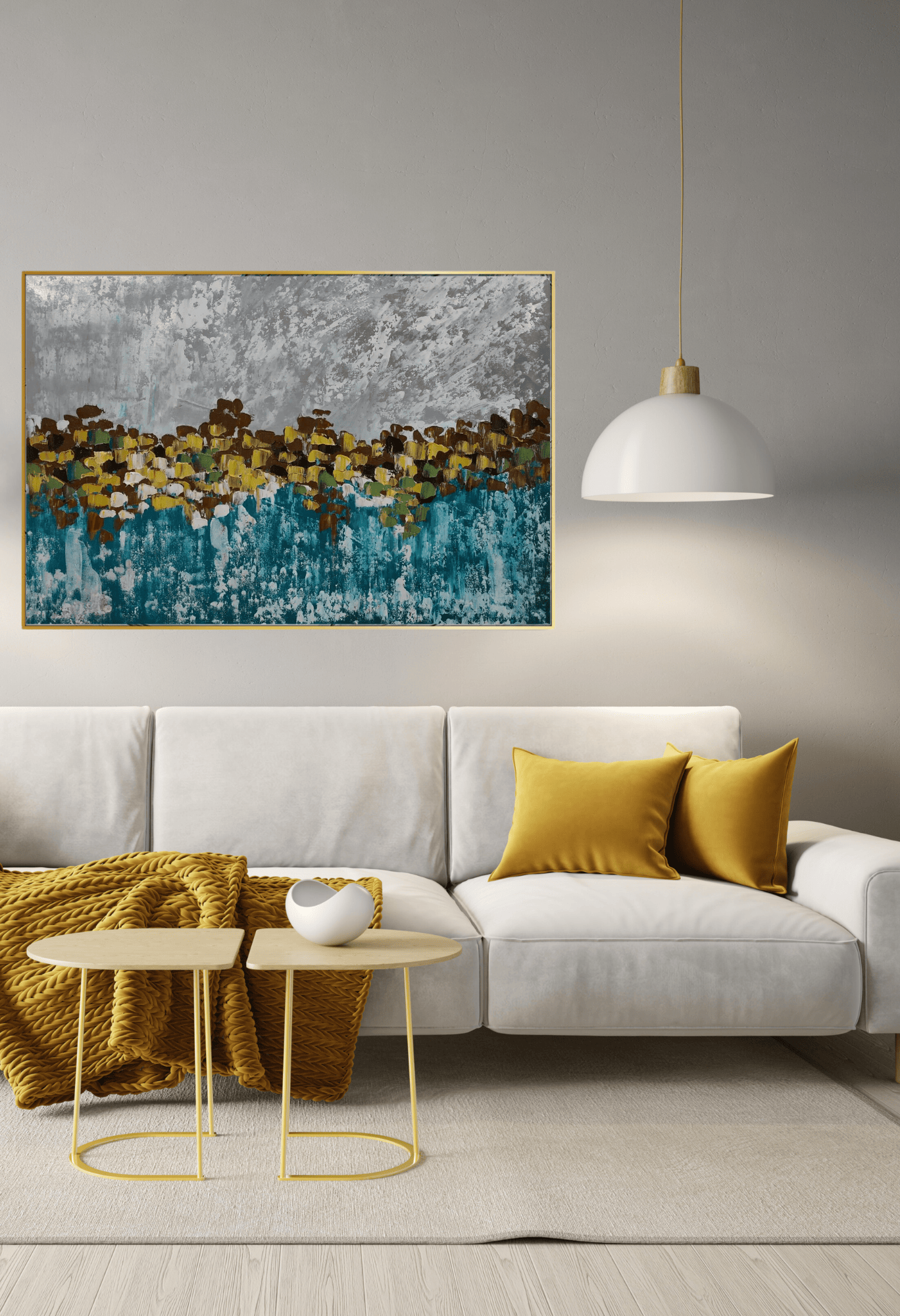 HP012 Abstract Multicolor Acrylic Hand-Painted Wall Decor