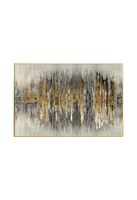 CP102 Black and Gold Abstract Canvas Print Wall Decor