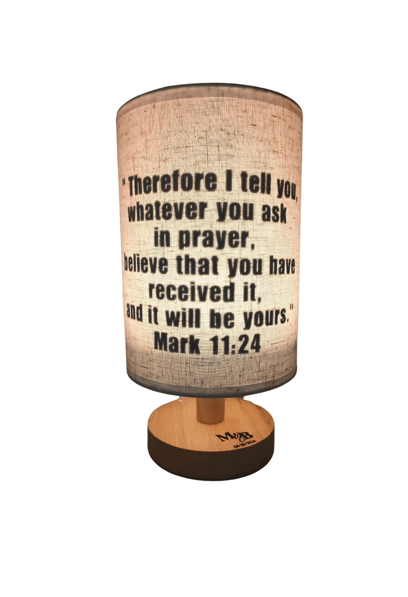 Personalized Wooden Fabric Lamp