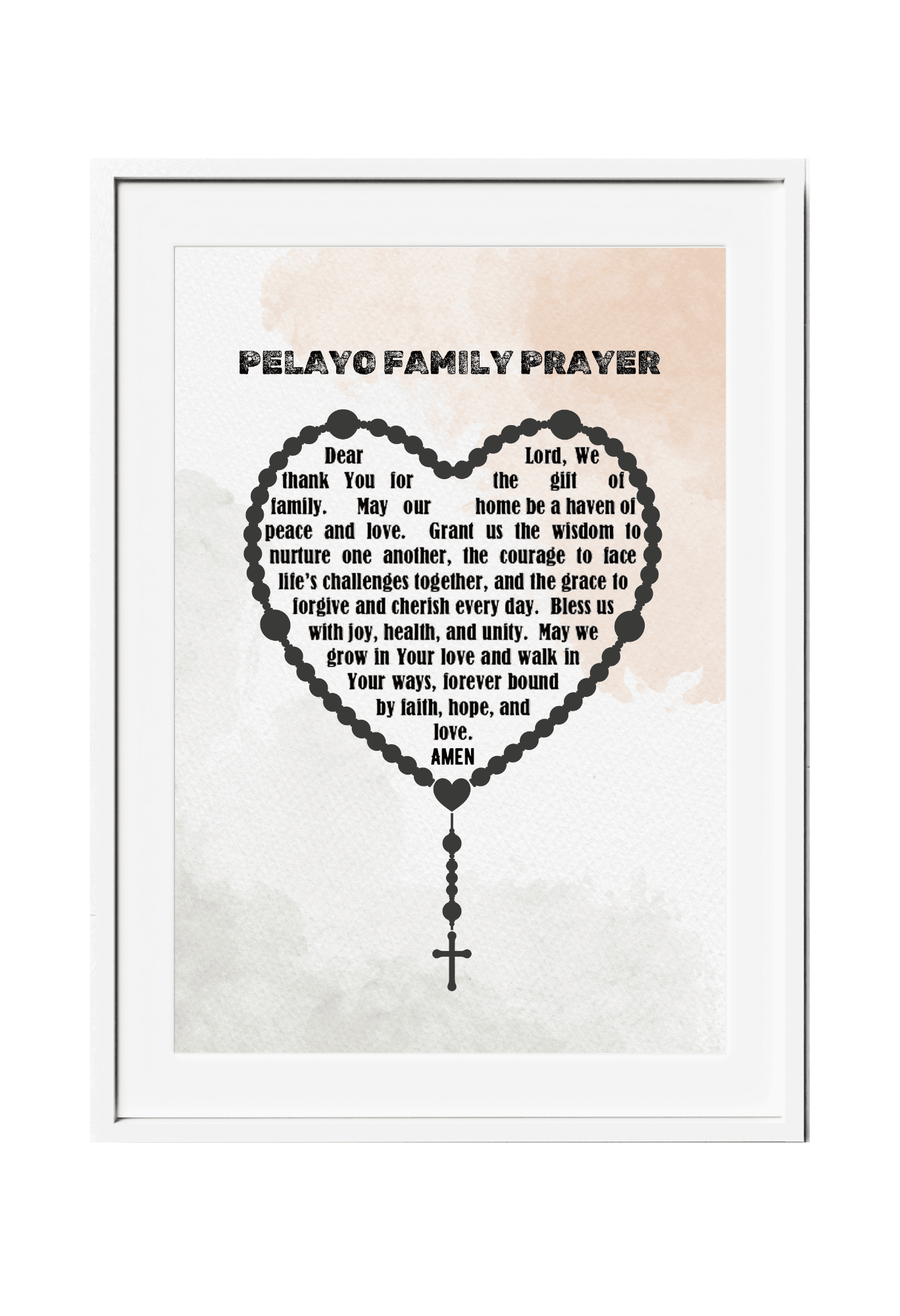 Personalized Family Prayer Wall Decor
