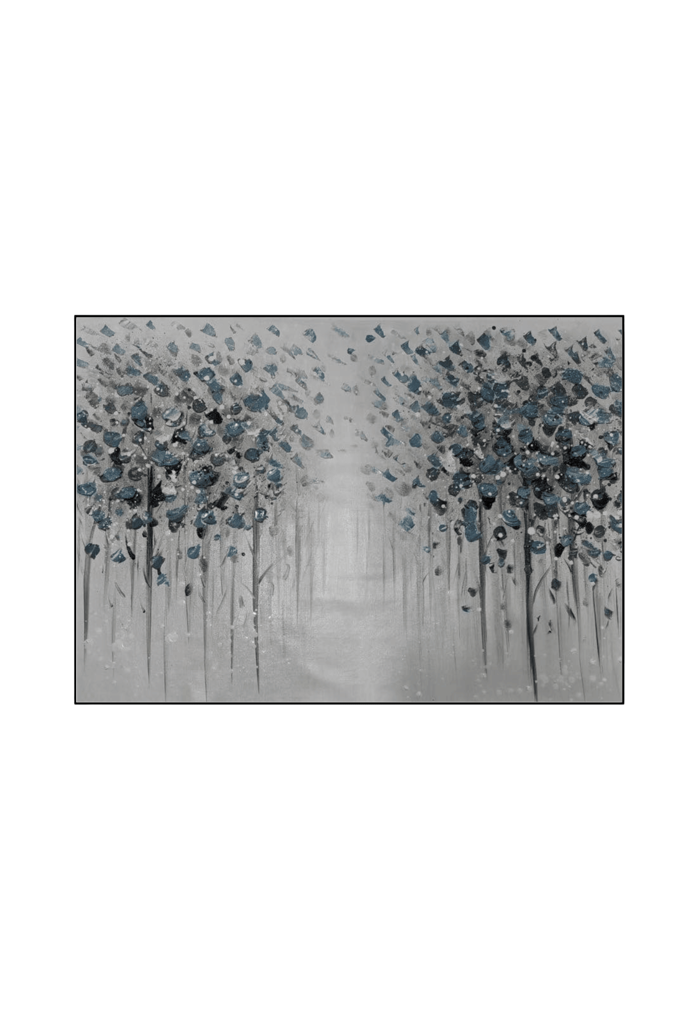HP014 Abstract Winter Forest Acrylic Hand-Painted Wall Decor