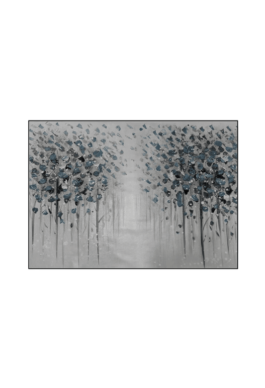 HP014 Abstract Winter Forest Acrylic Hand-Painted Wall Decor