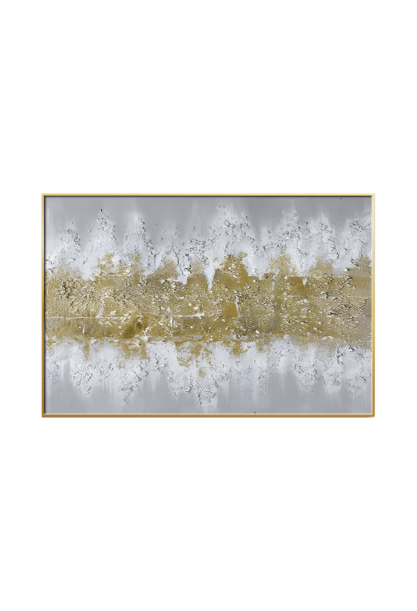 CP112 Gold and Gray Abstract Canvas Print Wall Decor