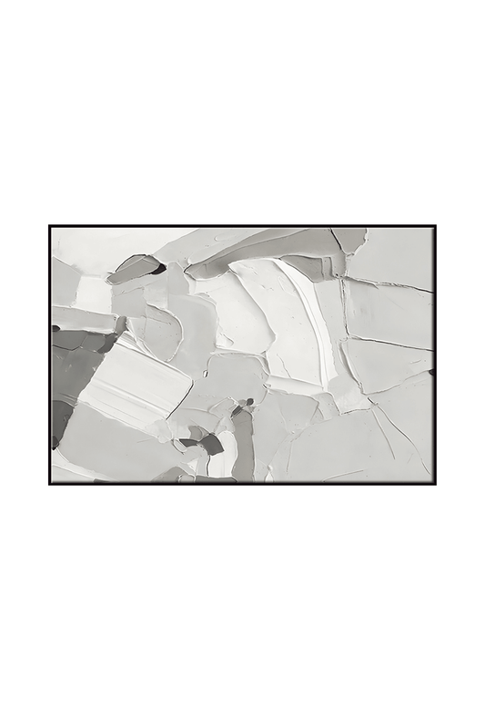 CP113 White and Gray Abstract Canvas Print Wall Decor