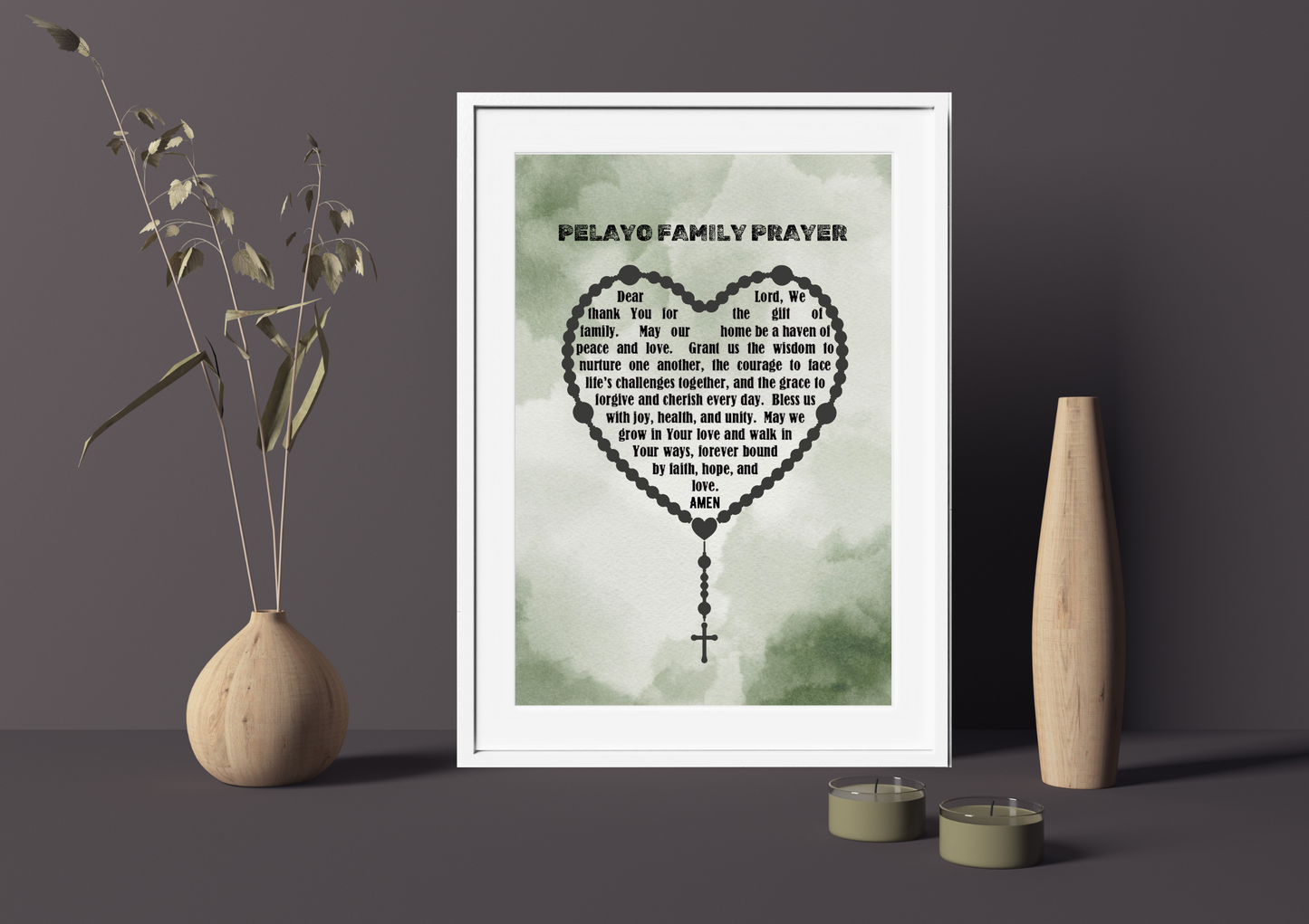 Personalized Family Prayer Wall Decor