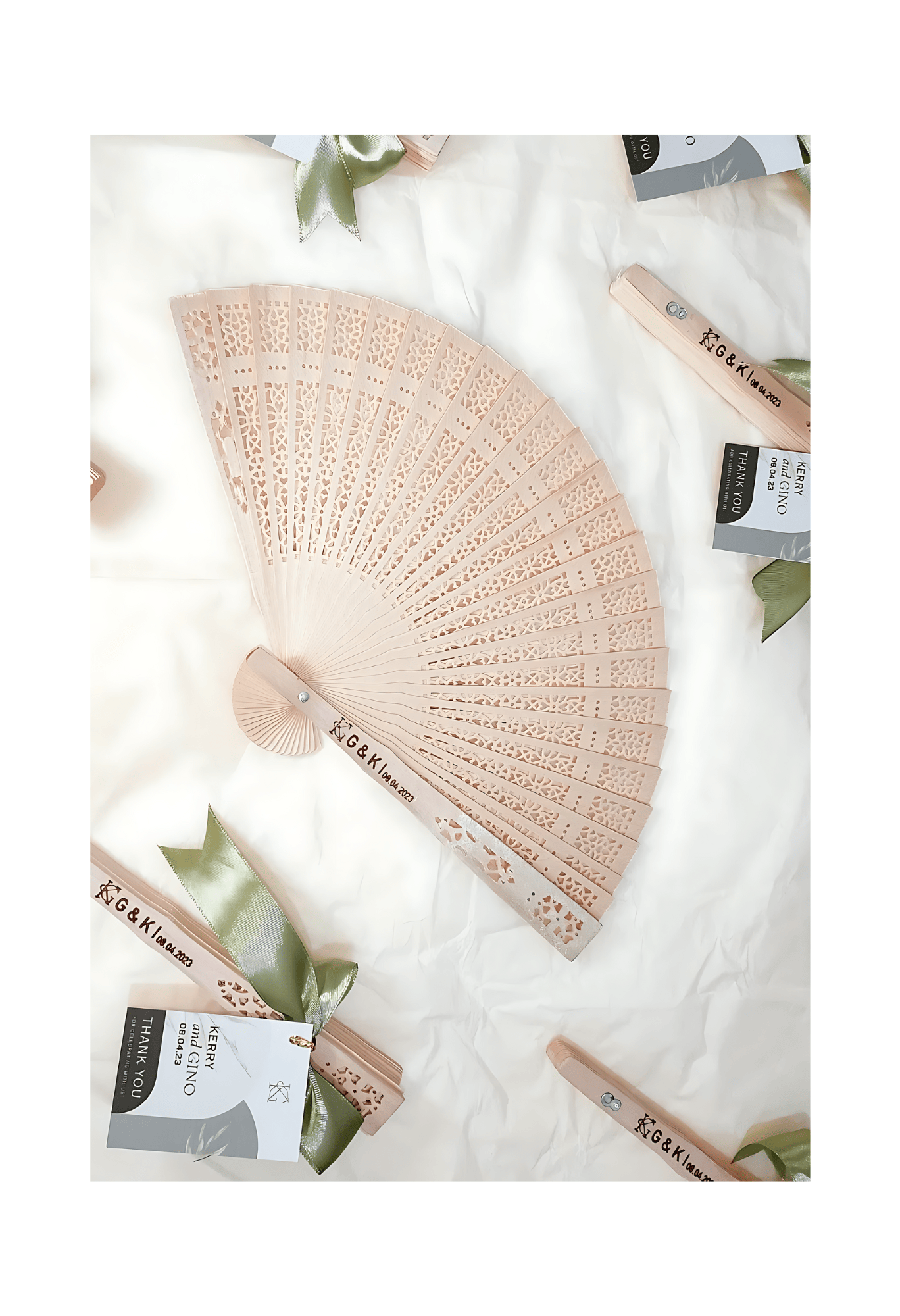 Personalized Engraved Wooden Fan