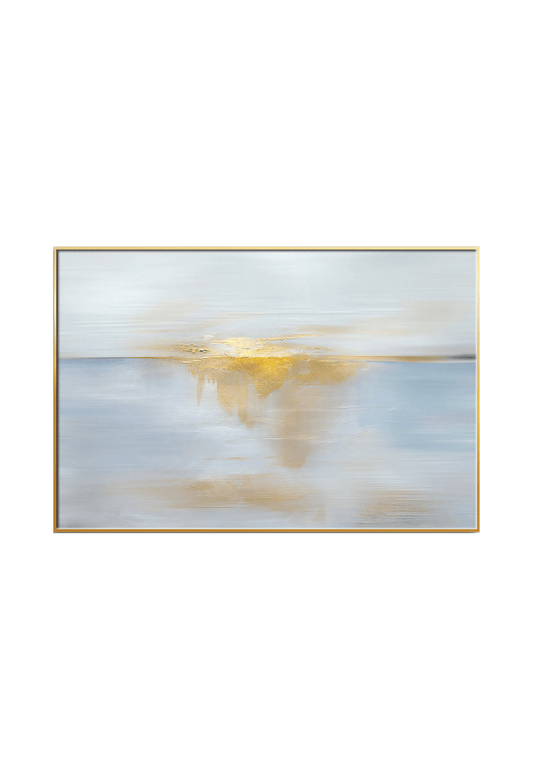CP118 Blue and Yellow Abstract Canvas Print Wall Decor