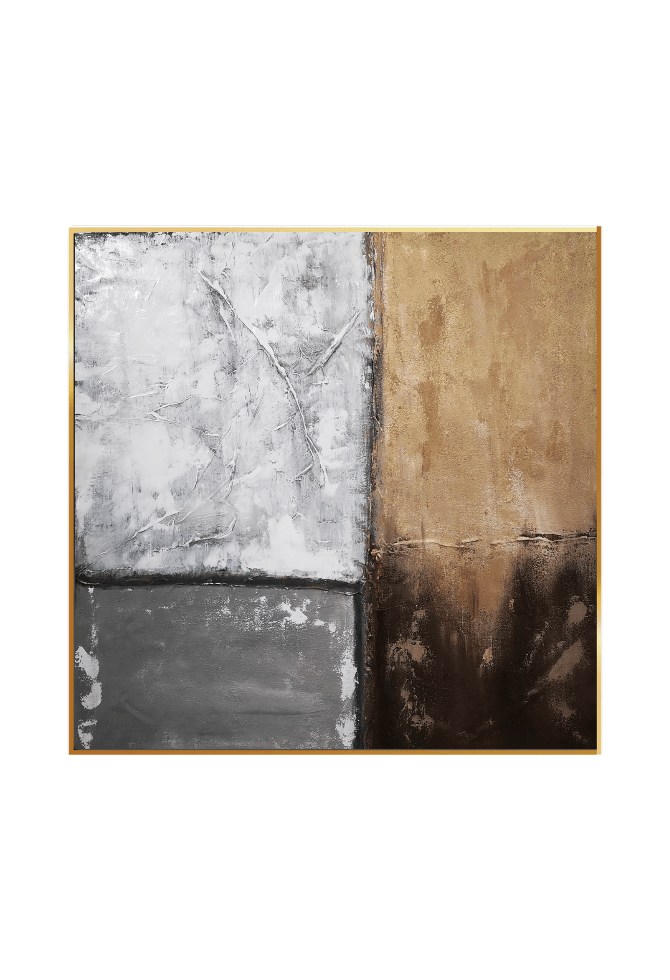 HP004 Brown Abstract Acrylic Hand-Painted Wall Decor