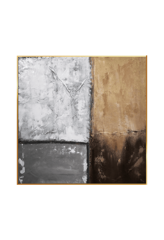 HP004 Brown Abstract Acrylic Hand-Painted Wall Decor