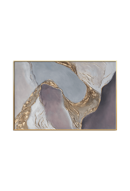 CP119 Soft Purple and Gold Canvas Print Wall Decor