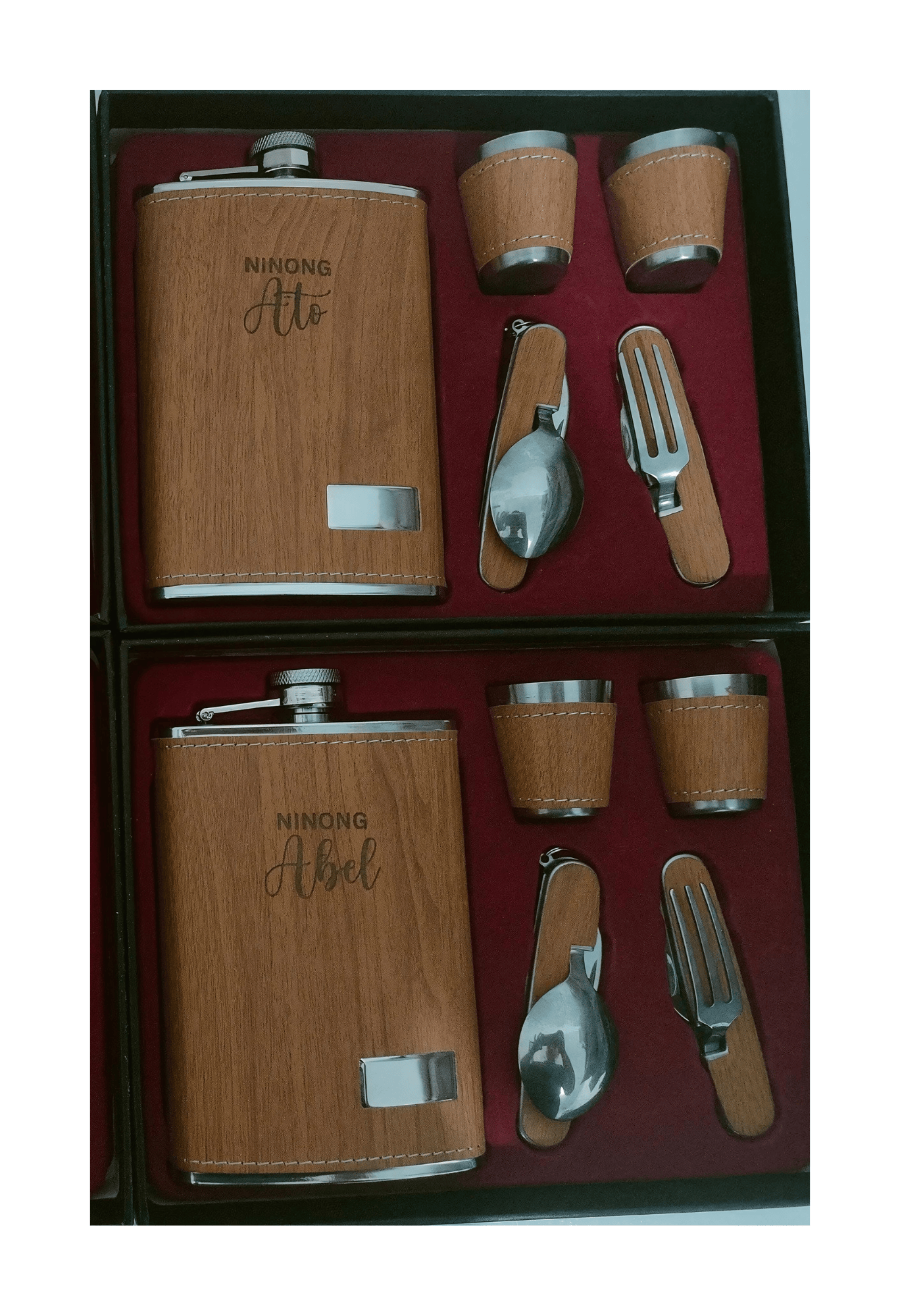 Personalized Engraved Flask Set