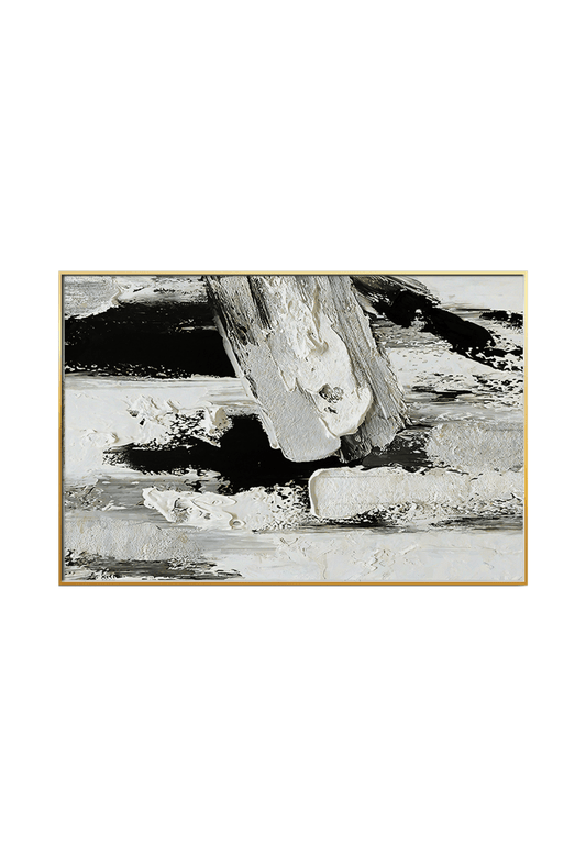 CP120 Black and White Abstract Canvas Print Wall Decor