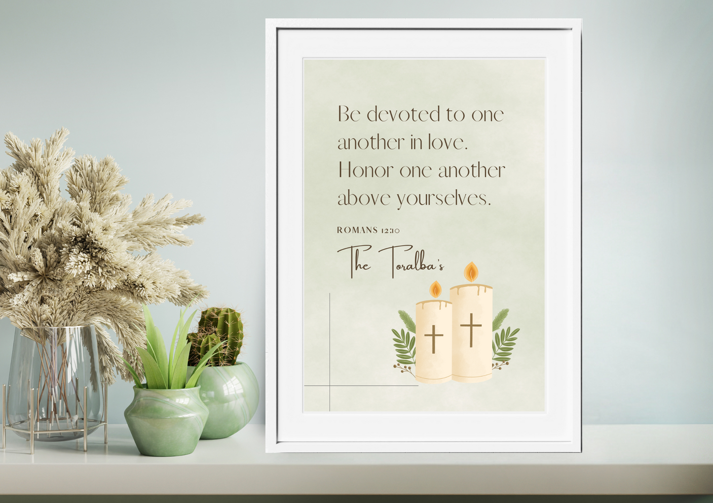 Personalized Family Bible Verse Wall Decor Romans 12:10