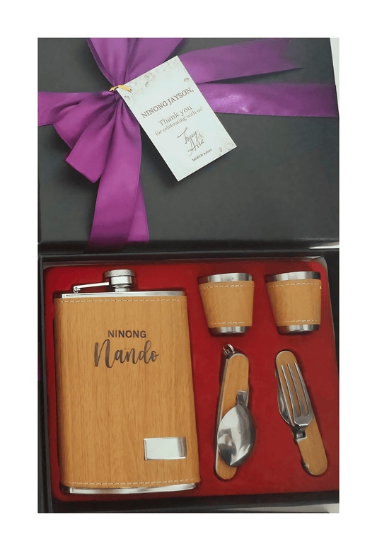 Personalized Engraved Flask Set