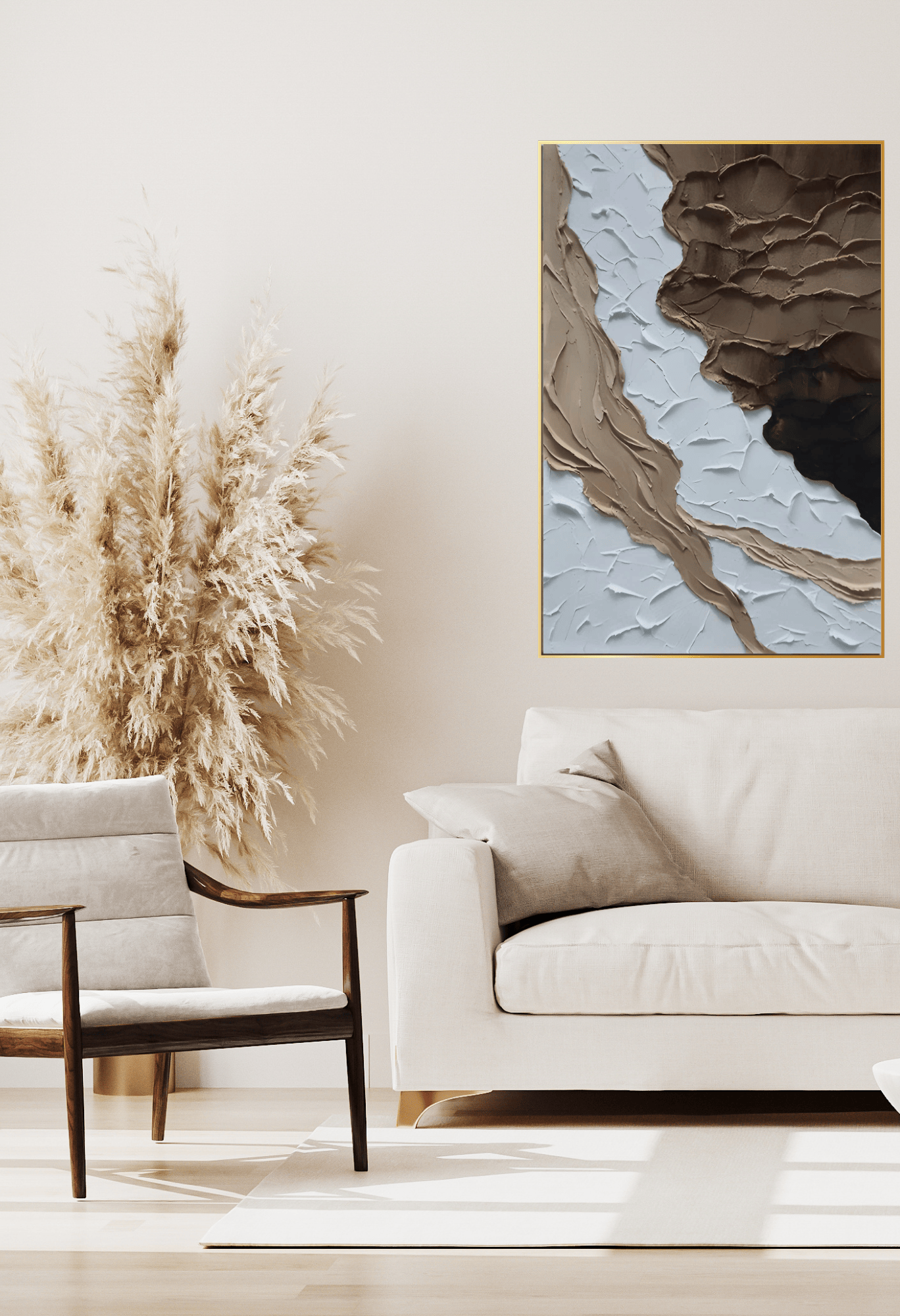 CP132 Brown Abstract Canvas Print Wall Decor