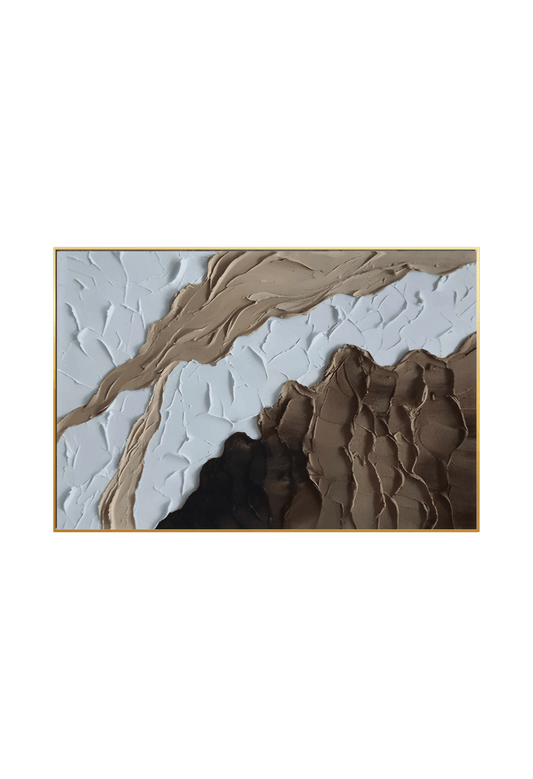 CP132 Brown Abstract Canvas Print Wall Decor