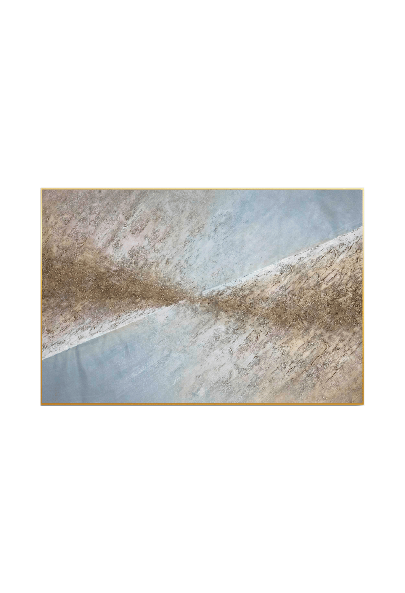 HP024 Abstract Minimalist Gray and Light Brown Hand-Painted Wall Decor