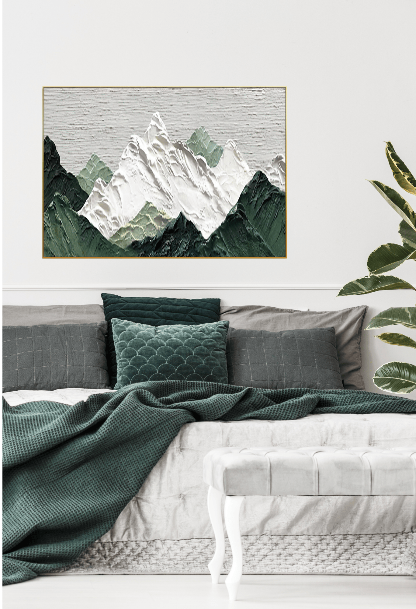 CP147 Green Abstract Canvas Print Wall Decor