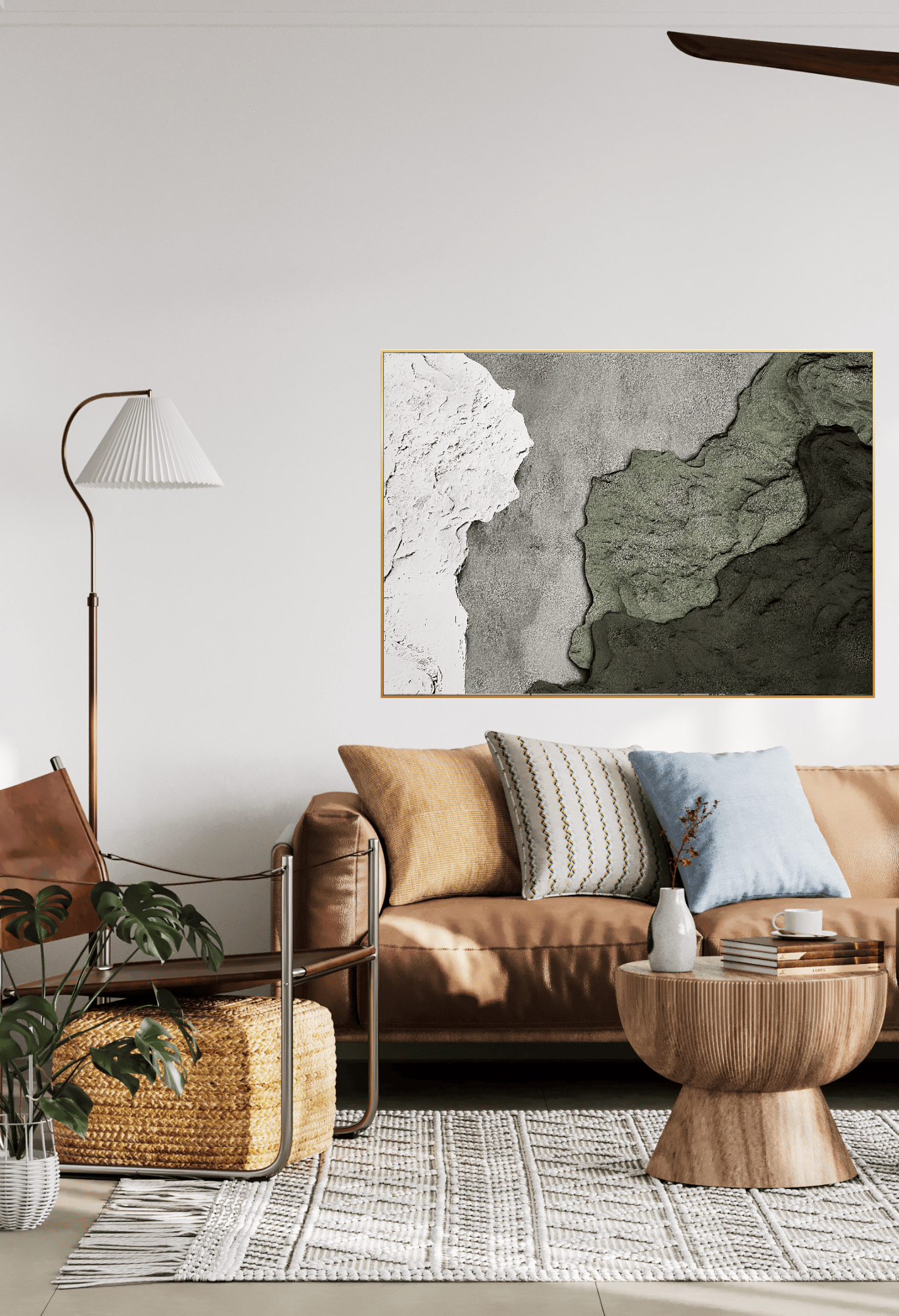 CP146 Green Abstract Canvas Print Wall Decor