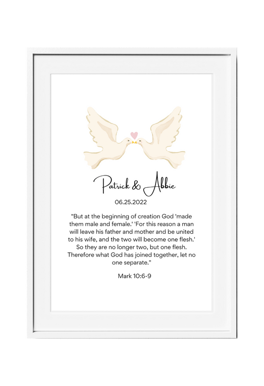 Personalized Wedding Day Wall Art