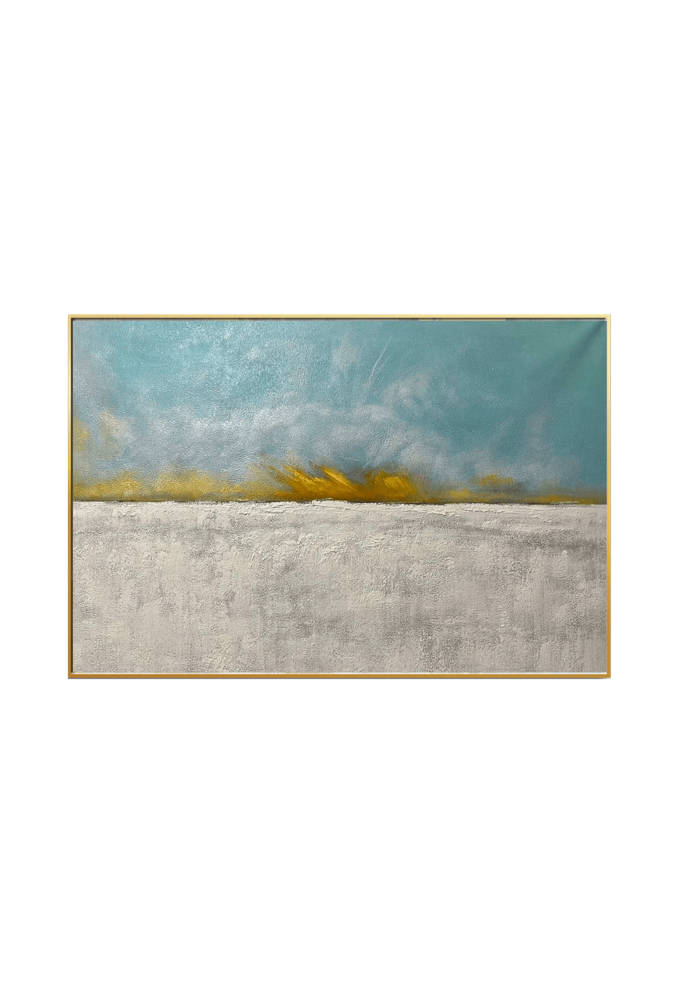 HP037 Abstract Blue and Gold Hand-Painted Wall Decor