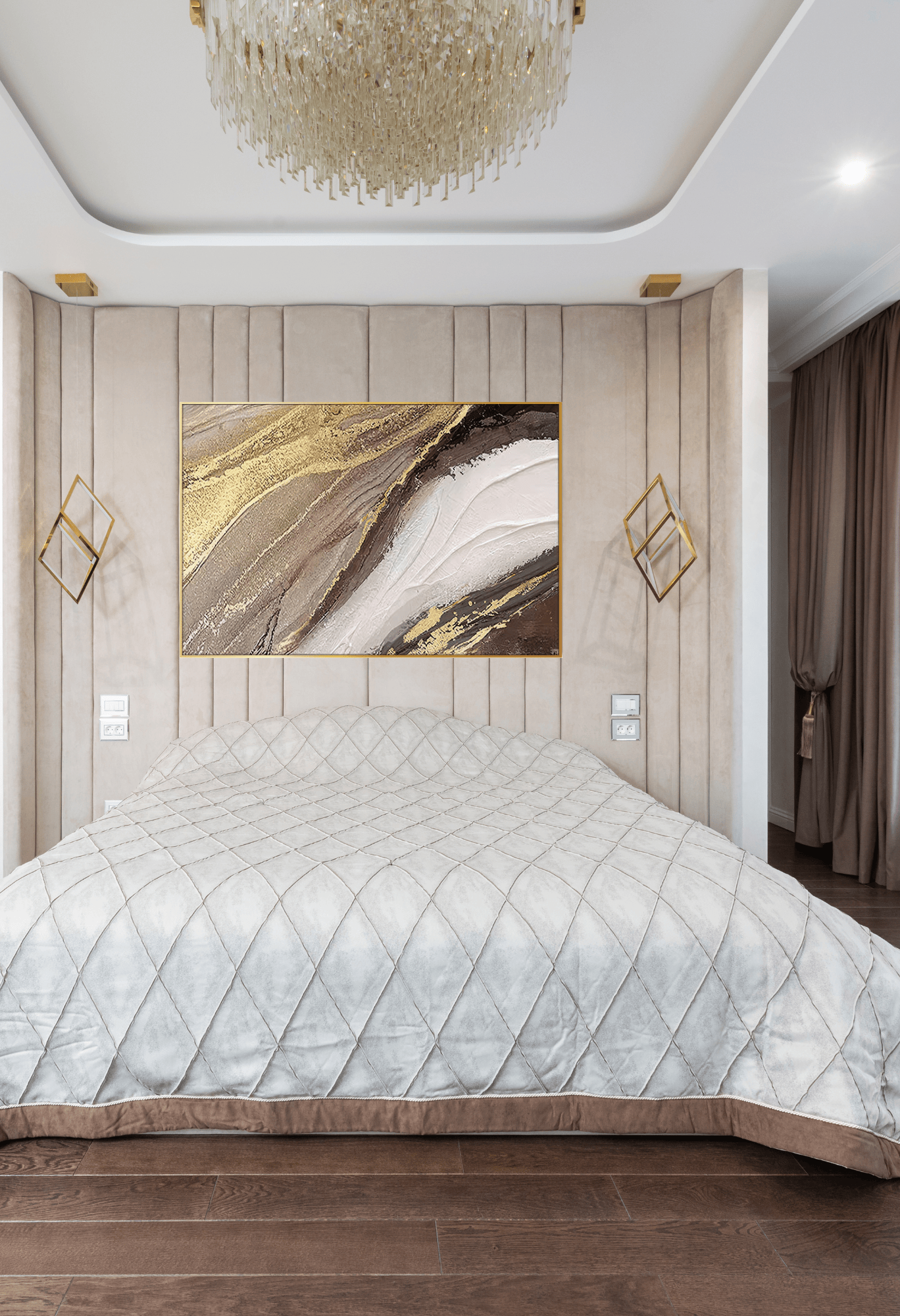 CP162 Neutral Abstract Canvas Print Wall Decor